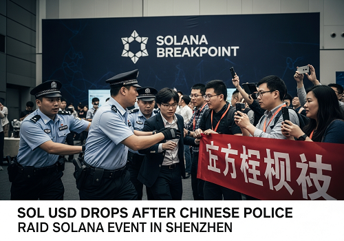 قیمت SOL/USD بعد از یورش پلیس چین به رویداد سولانا در شنژن افت کرد